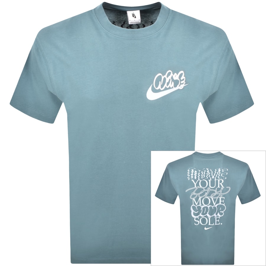 新品　BRIEFING SIDE LOGO LINE CREW NECK M Nike Solo Swoosh T Shirt Blue | Mainline Menswear